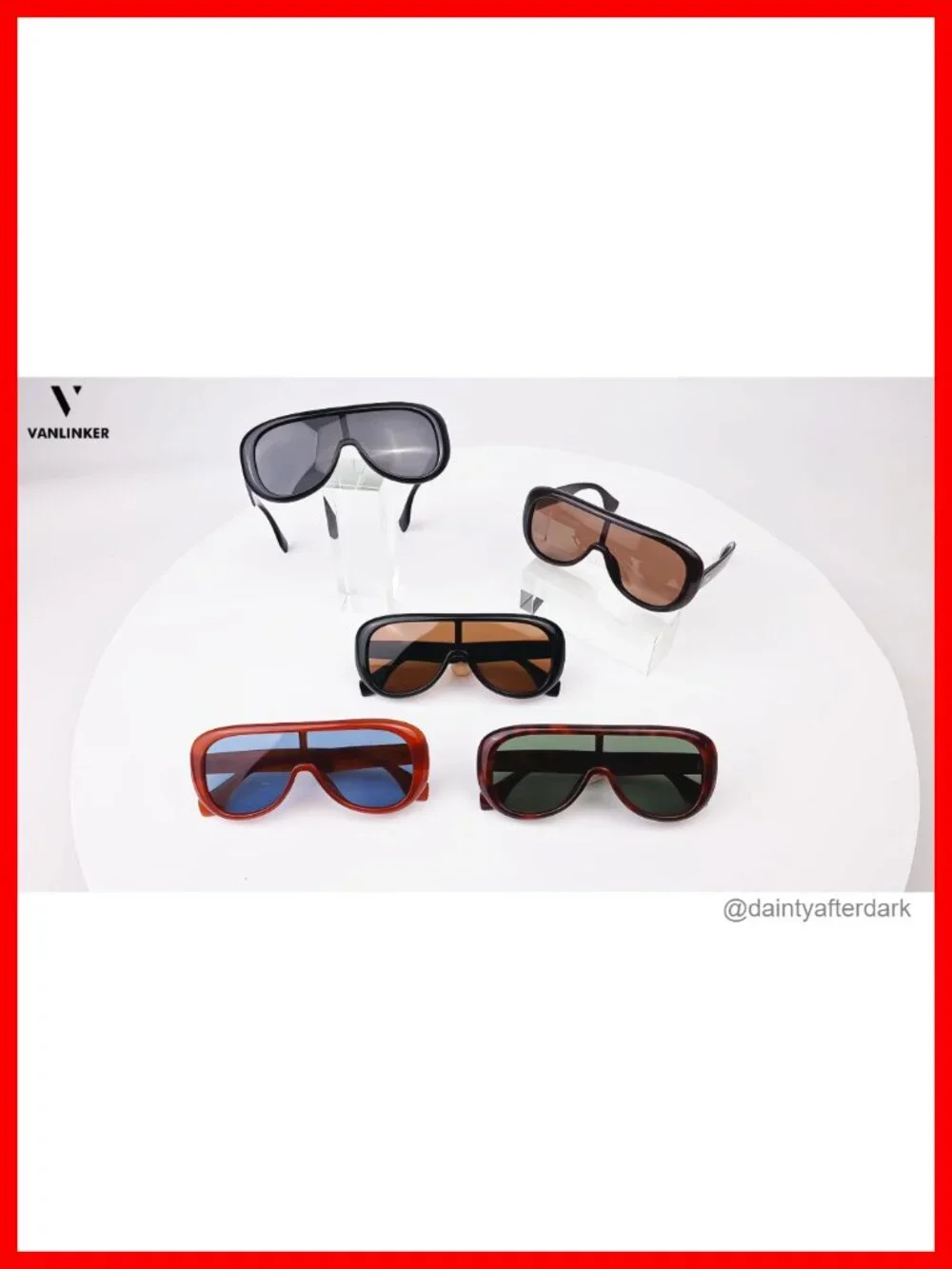 Oversized Aviator Square Sunglasses One-Piece Polarized Lens Retro Futuristic